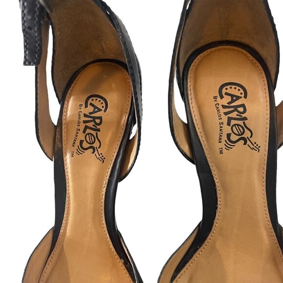 CARLOS By CARLOS SANTANA Pointy Toe Pumps Heels Size 6.5M Upper Leather - Picture 10 of 14